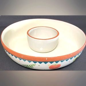 Southwest Salsa & Chip Painted Terracotta Bowls.